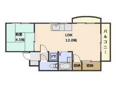 吉島マンションの間取り画像