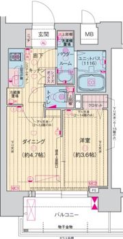 ソルテラス阿波座ウィズの間取り画像