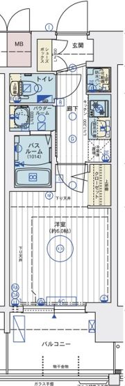 エステムコート難波WEST－SIDEVIIIエクシーナの間取り画像