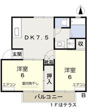 グリーンガーデンハイツ Bの間取り画像