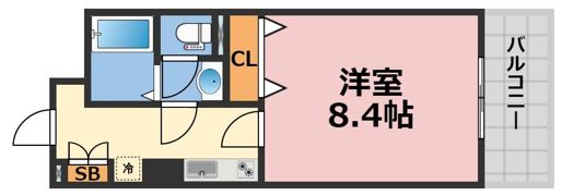 メゾン・ド・ヴィレ大阪城公園前の間取り画像