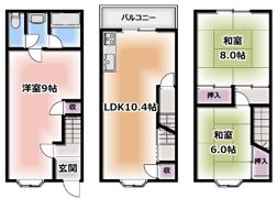 門真市泉町戸建ての間取り画像