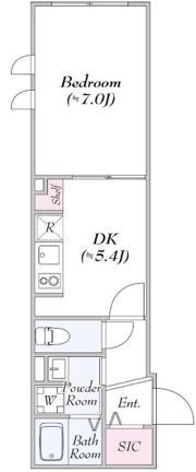レジデンスジャヴァ飯田橋の間取り画像