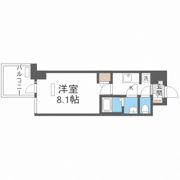 プレサンス谷町九丁目駅前の間取り画像
