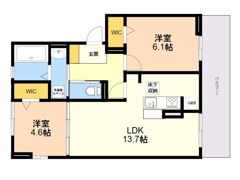 セゾン箱崎宮前の間取り画像