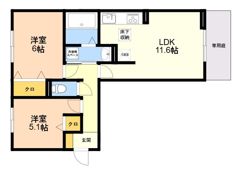 シエル原田の間取り画像
