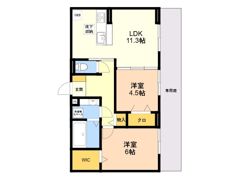 シエル原田の間取り画像