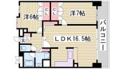 リーガル神戸下山手の間取り画像