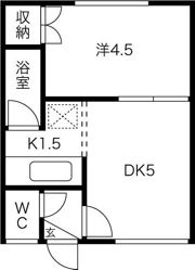 クルーズハウス千歳花園Bの間取り画像