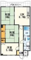 ウエストハイツP1の間取り画像