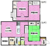 ヴィラ矢野 左の間取り画像