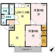 ラルカンシェルB棟の間取り画像