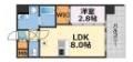 セレニテ難波ミラク弐番館の間取り画像