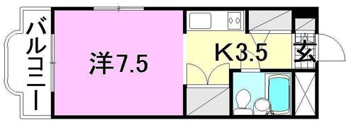 レジデンス勝山の間取り画像