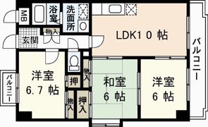 ドリーム中村の間取り画像
