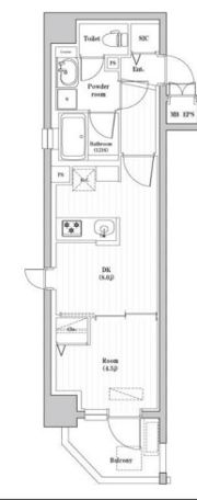 神宮北参道レジデンスの間取り画像
