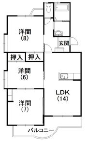 サニーサイドビラBの間取り画像