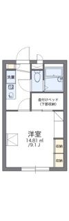 レオパレスリバーサイドみずきの間取り画像