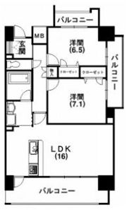 セントラルヒルズ松城の間取り画像