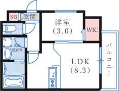 エハコ日暮通の間取り画像