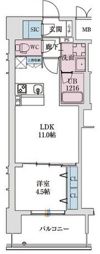 スプランディッド本町東DUEの間取り画像