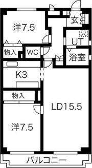 ルミナス山手の間取り画像