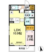 Lungo la ferrovia．307（ルンゴラフェロヴィーの間取り画像
