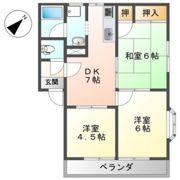 コーポラスならはらの間取り画像