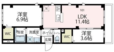 サンパティーク高津の間取り画像