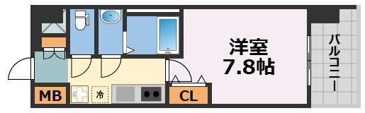 セオリー大阪EAST DOORの間取り画像
