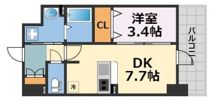 大阪難波Noahの間取り画像