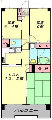 朝日パリオ上福岡の間取り画像