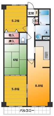 モーニングパーク朝霞の間取り画像