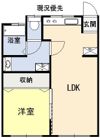 Walnut北堀Aの間取り画像