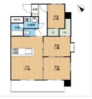 新屋敷ピアッツァビルの間取り画像