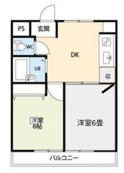 大淀ハイツの間取り画像