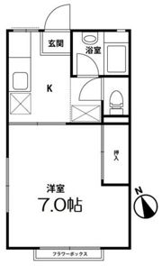 コーポウテナの間取り画像