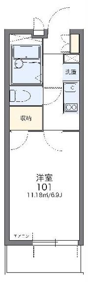 レオパレスバーディーの間取り画像