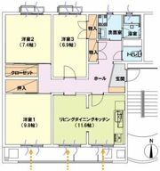 コリノ洗足池の間取り画像