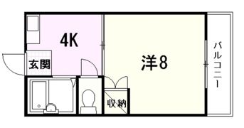 ハイツ矢賀新町Ⅱの間取り画像