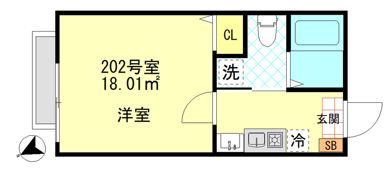 ボンボニエール一之江の間取り画像