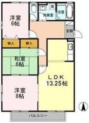 セントラルヒルズ B棟の間取り画像