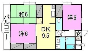 サンディッシュ久米の間取り画像