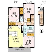 グレイス ソシアK B棟の間取り画像