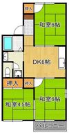 西二島ハイツの間取り画像