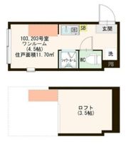 ハーモニーテラス・AVAND中村橋の間取り画像