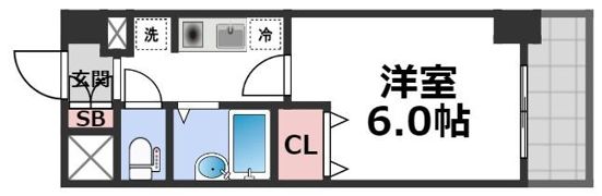 エスリード深江橋の間取り画像