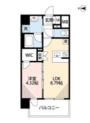 vache rouge新町Ⅱの間取り画像