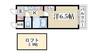 エステムコート神戸県庁前Ⅲフィエルテの間取り画像