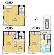 高輪戸建の間取り画像